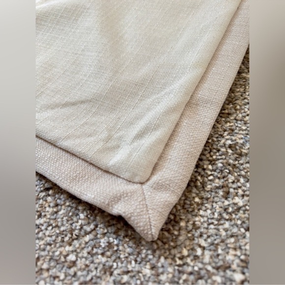 IVORY BEIGE 20x20 LINEN Decorative Accent Pillow Cover 2 Pc Set Modern Farmhouse - Picture 9 of 15